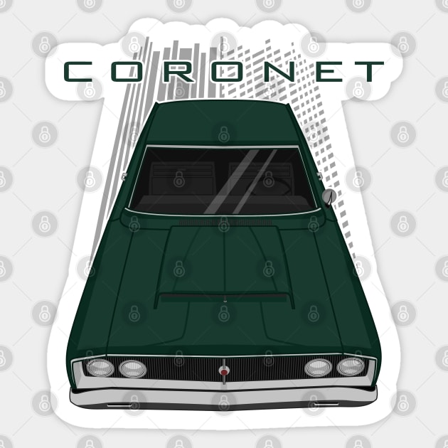 Dodge Coronet 1968 - dark green Sticker by V8social